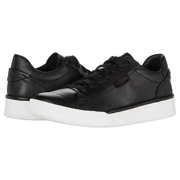 NWT Clarks Craft Cup Lace Black Leather 10 B (M) - Picture 1 of 2